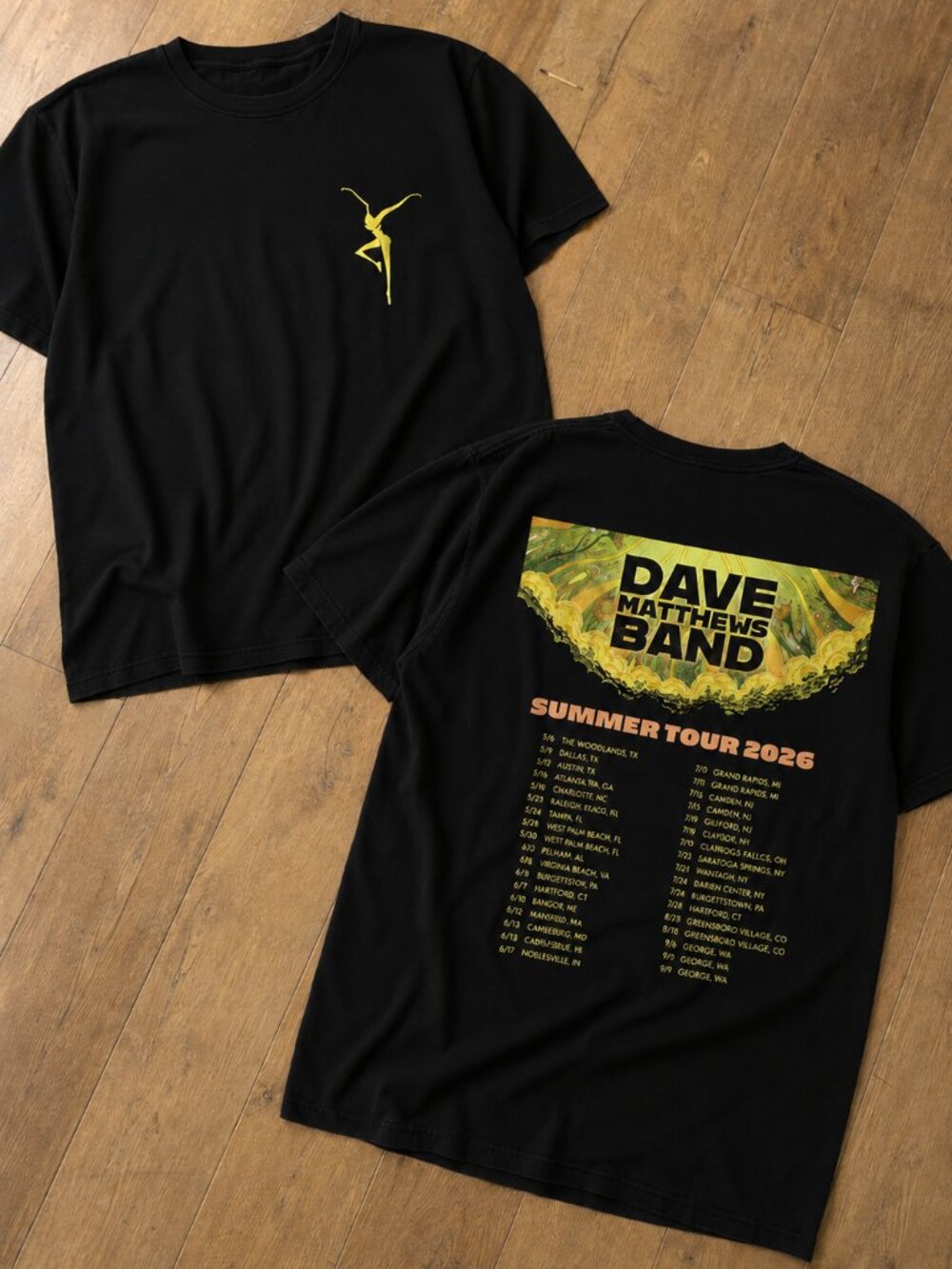 Dave Matthews Band Summer Tour 2026 Band T-Shirt Fan Gift